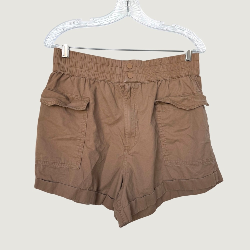 Abercrombie & Fitch Brown Cotton High Rise Cargo Shorts Medium